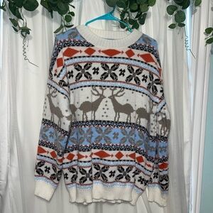 Cozy Reindeer Pattern Sweater